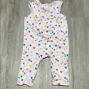 Colorful Heart Print Kids Jumpsuit